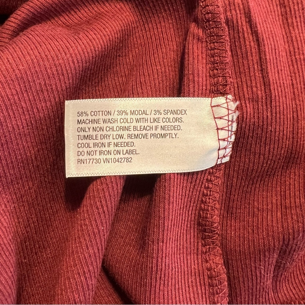 ❤️3/$15 NWT a new day Long Sleeve Crewneck Top - Red Size 1X - Picture 7 of 8